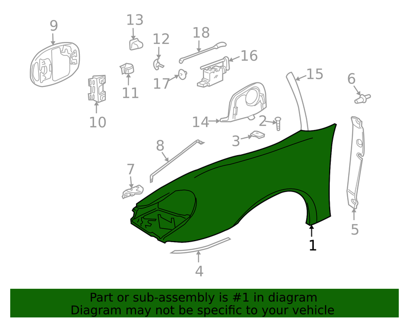 Genuine Porsche parts diagram