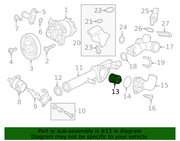Genuine Porsche parts diagram