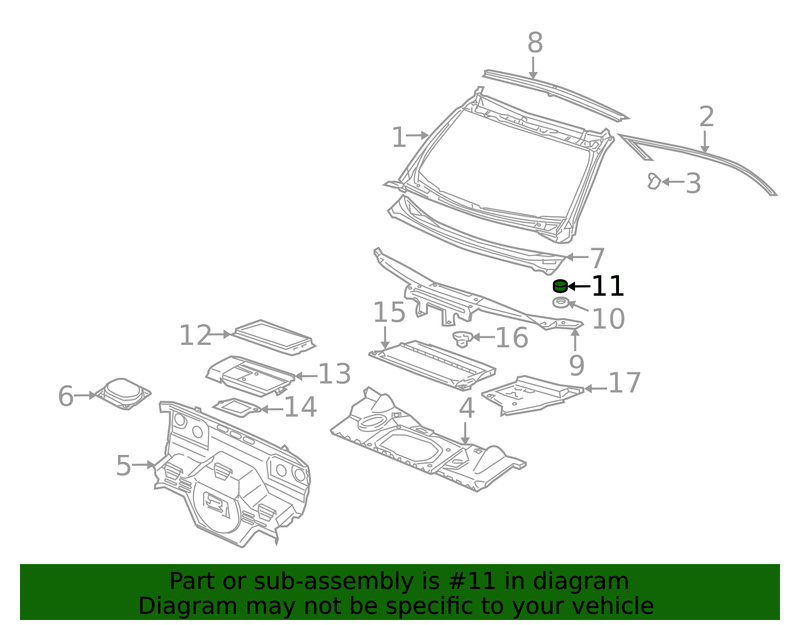 Genuine Porsche parts diagram