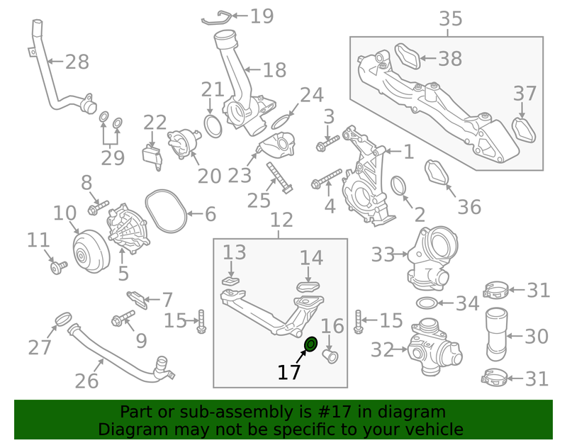 Genuine Porsche parts diagram