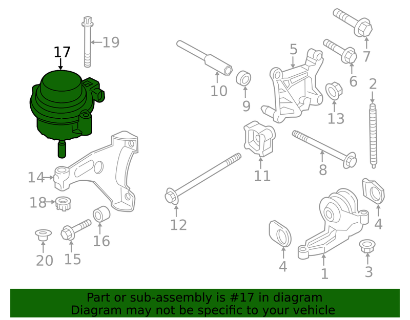 Genuine Porsche parts diagram