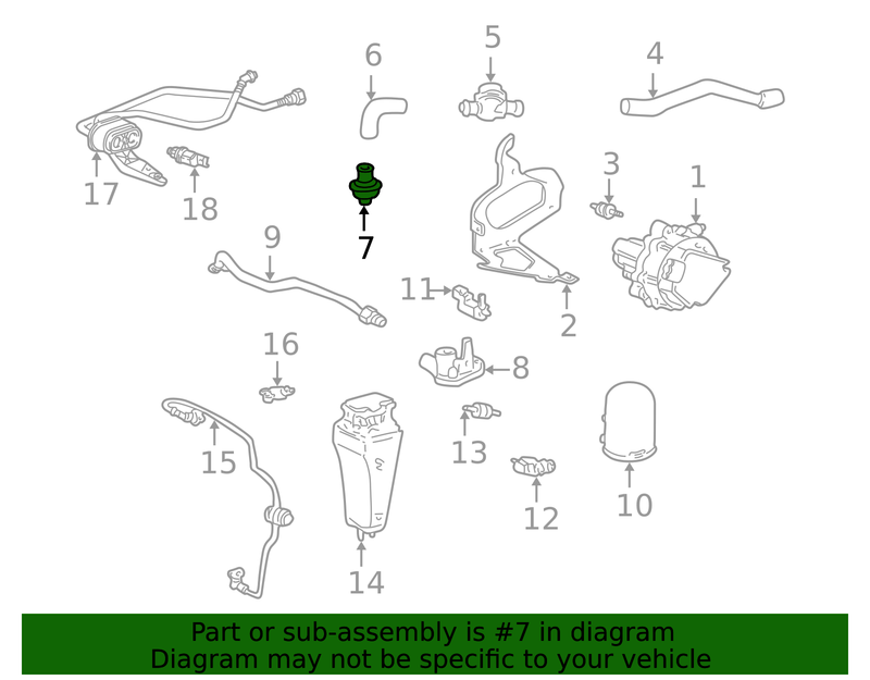 Genuine Porsche parts diagram