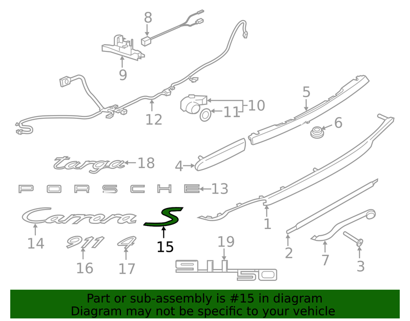 Genuine Porsche parts diagram