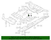 Genuine Porsche parts diagram