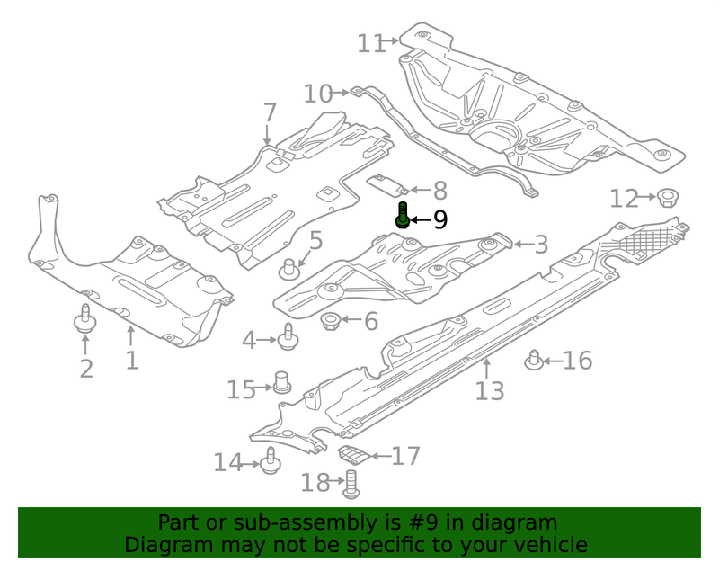 Genuine Porsche parts diagram
