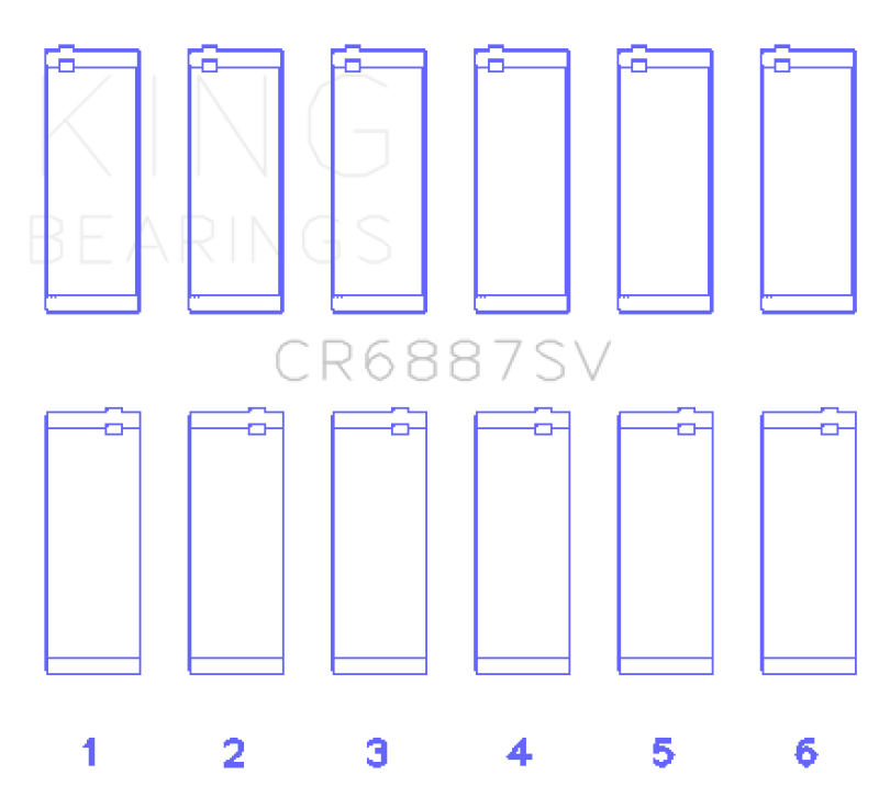 KING ENGINE BEARINGS CR6887SV