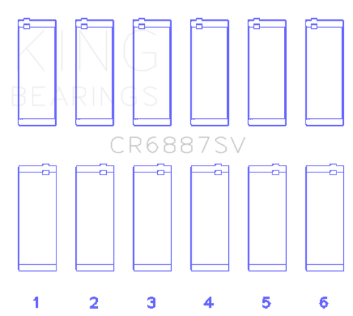 KING ENGINE BEARINGS CR6887SV