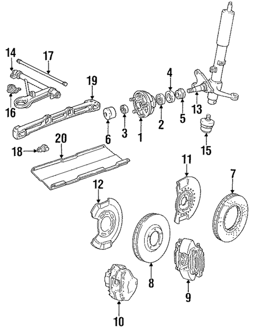 Genuine Porsche parts diagram