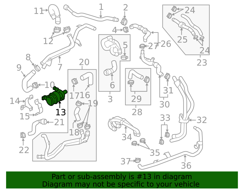 Genuine Porsche parts diagram