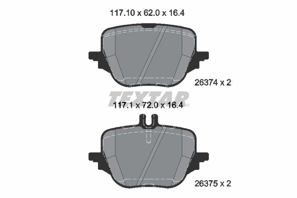 TEXTAR Brake Pad Set 2637401
