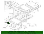 Genuine Porsche parts diagram