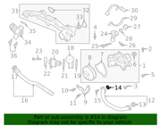 Genuine Porsche parts diagram