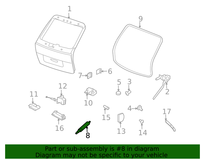 Genuine Porsche parts diagram