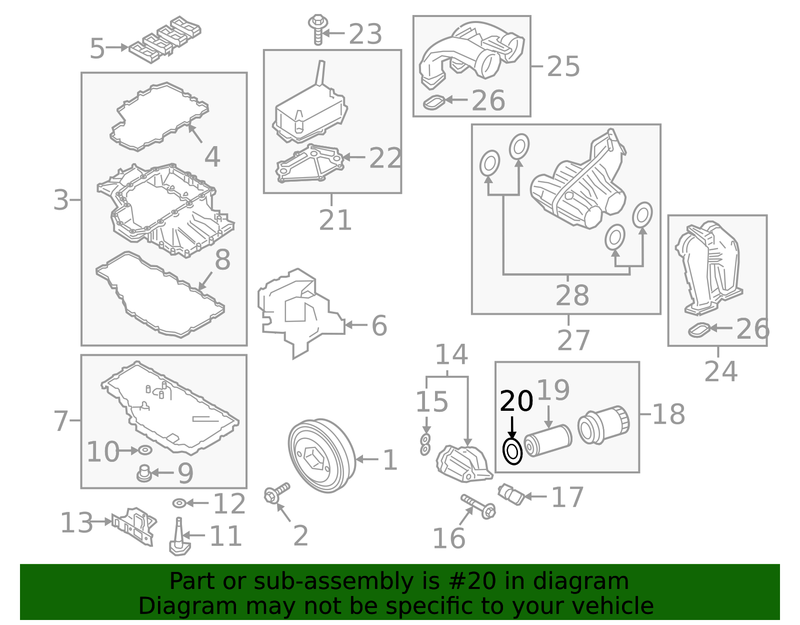 Genuine Porsche parts diagram