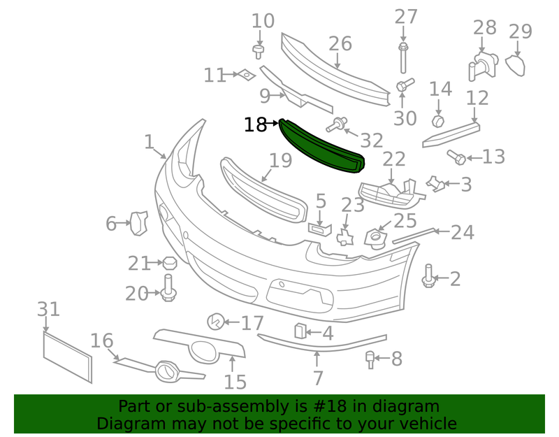 Genuine Porsche parts diagram