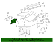 Genuine Porsche parts diagram
