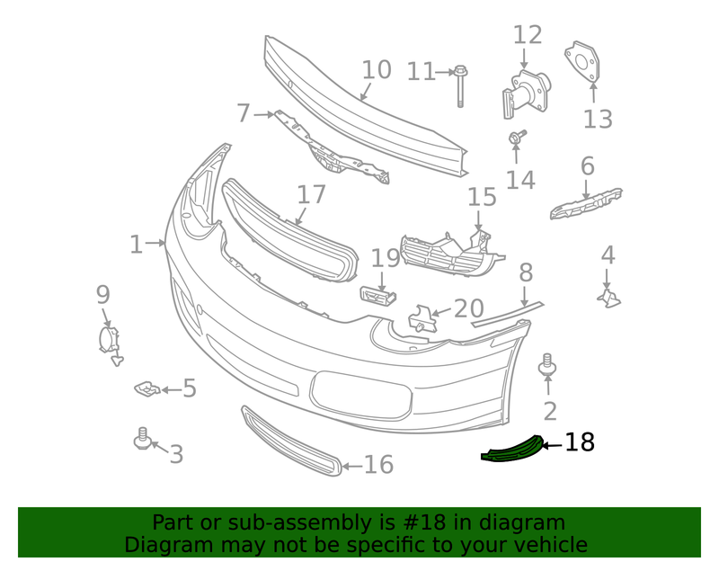 Genuine Porsche parts diagram