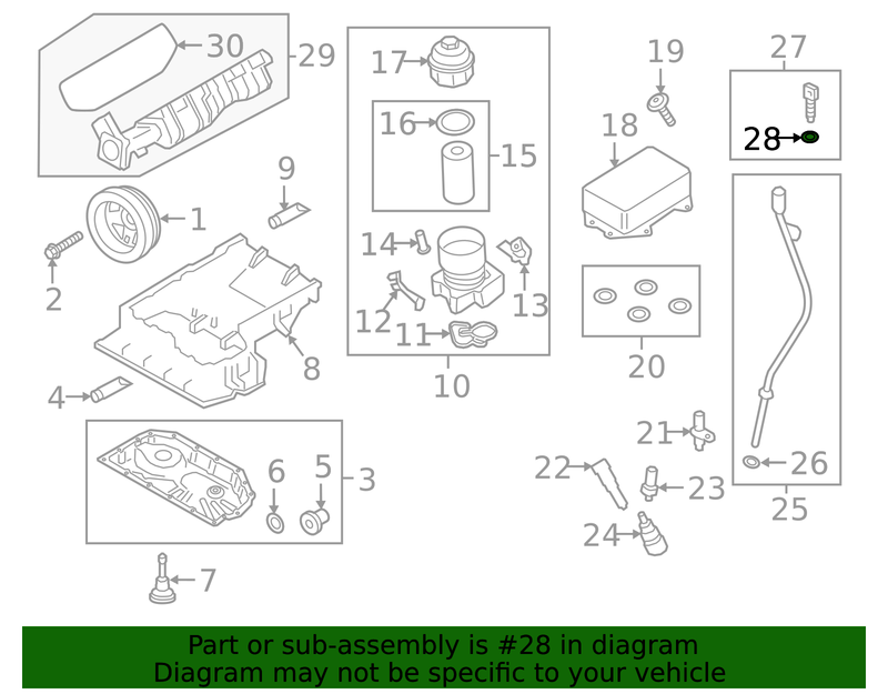 Genuine Porsche parts diagram