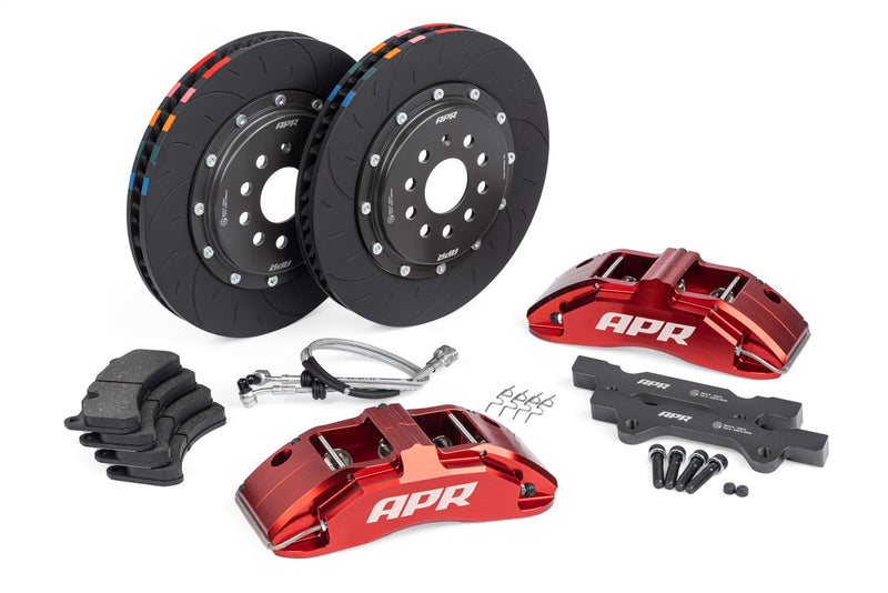 APR Front Big Brake Kit; Front; 350 x 34 mm.; 6 Piston; Billet Aluminum; Red; - BRK00012