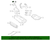 Genuine Porsche parts diagram