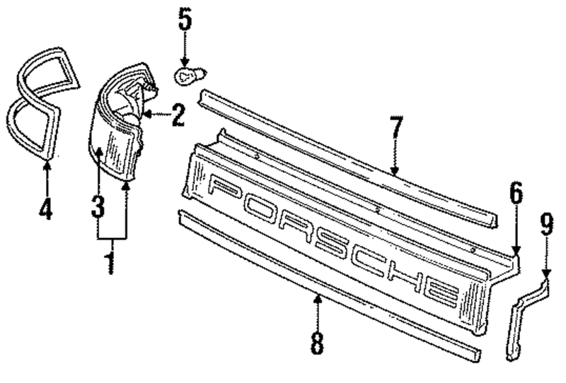 Genuine Porsche parts diagram