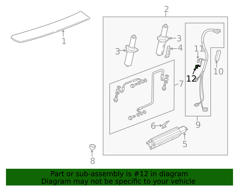 Genuine Porsche parts diagram