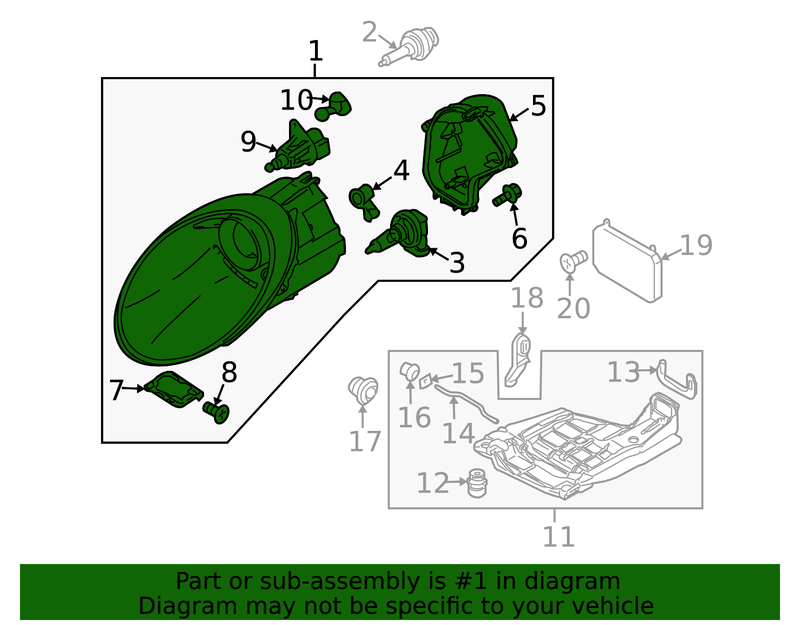 Genuine Porsche parts diagram