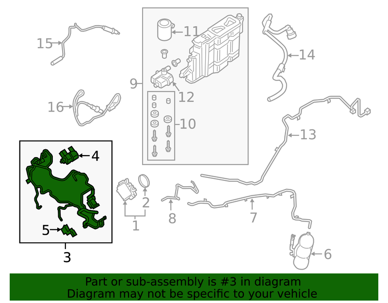 Genuine Porsche parts diagram