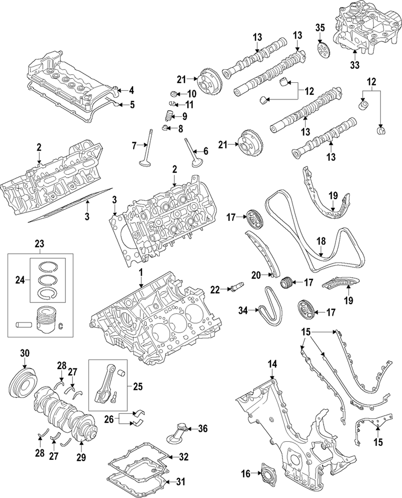 Genuine Porsche parts diagram
