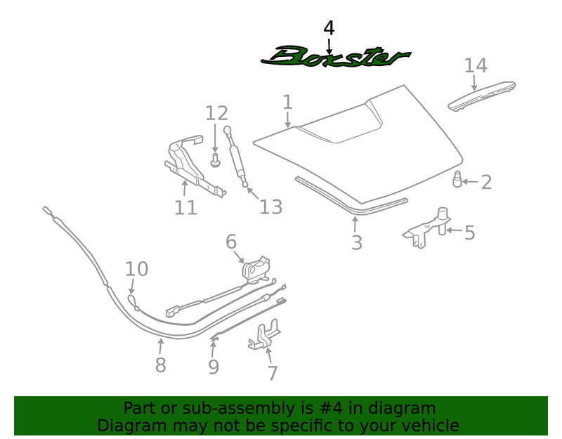 Genuine Porsche parts diagram