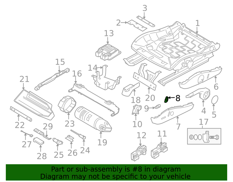 Genuine Porsche parts diagram