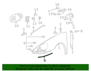 Genuine Porsche parts diagram