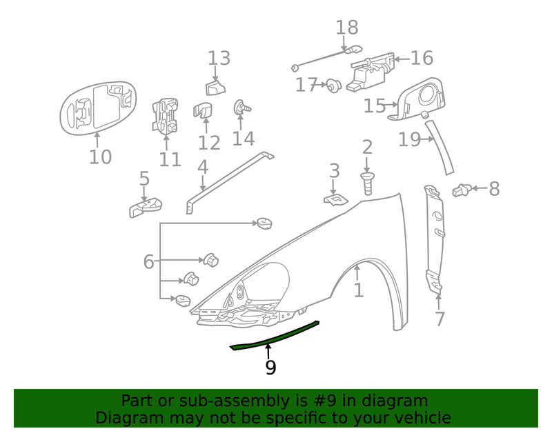 Genuine Porsche parts diagram