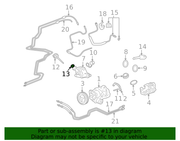 Genuine Porsche parts diagram