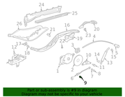 Genuine Porsche parts diagram