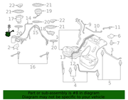 Genuine Porsche parts diagram