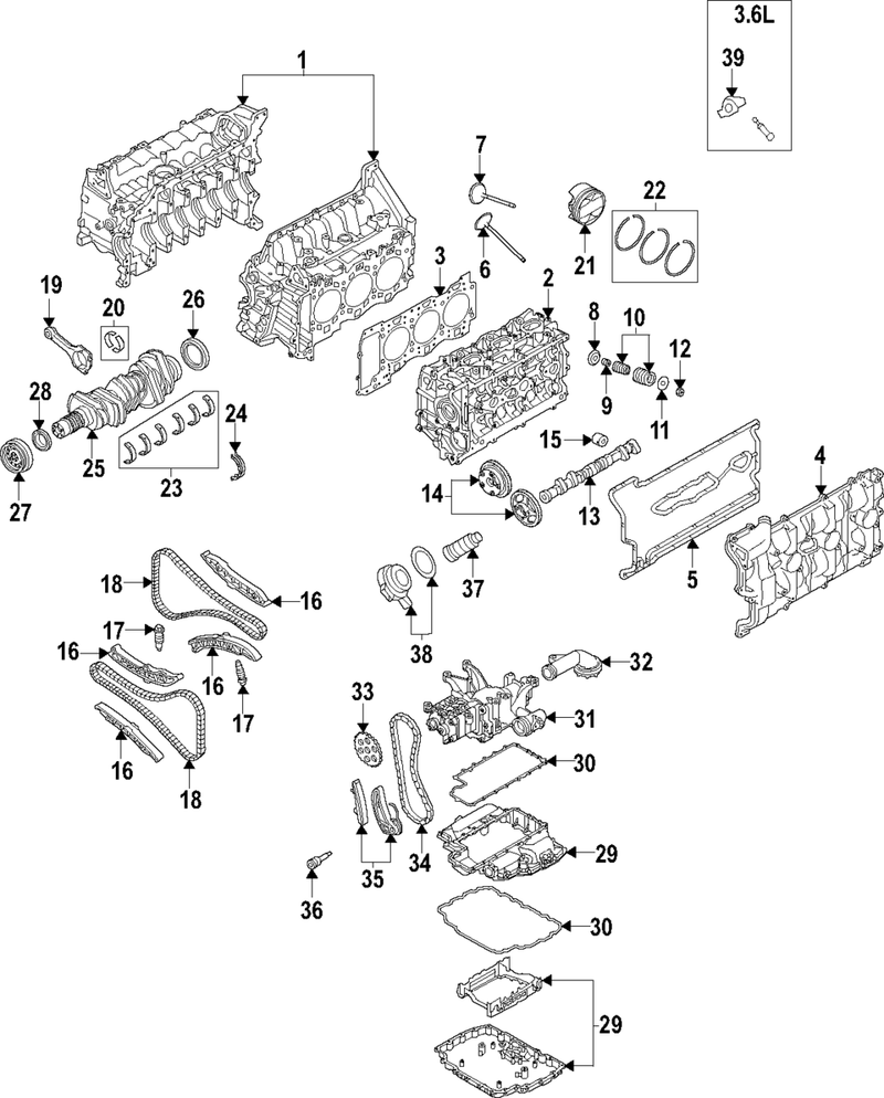 Genuine Porsche parts diagram