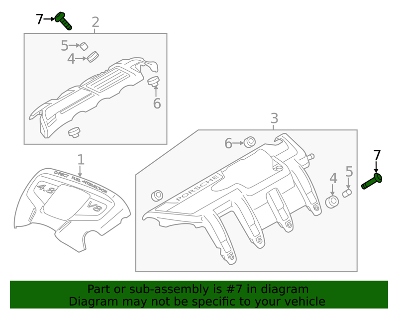 Genuine Porsche parts diagram