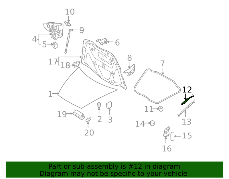 Genuine Porsche parts diagram