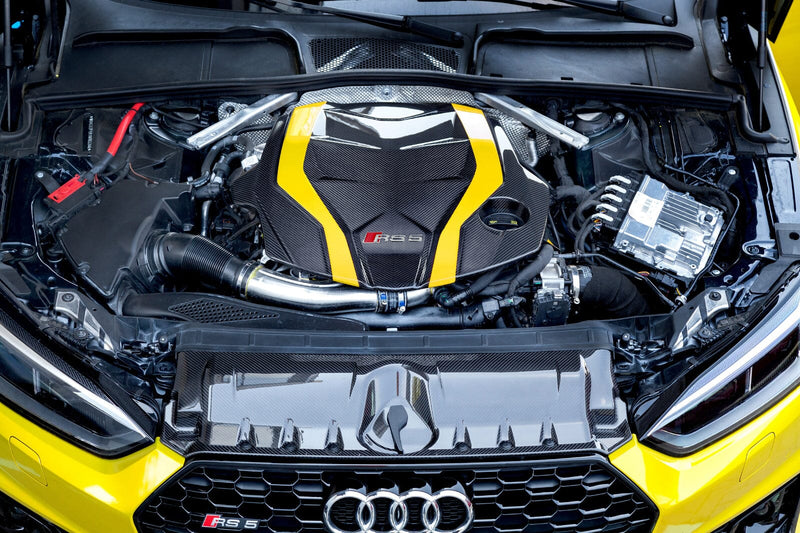 Capristo Carbon Fiber Engine Cover and Lock Cover Set for Audi RS5 (F5) - 03AU00510006KM