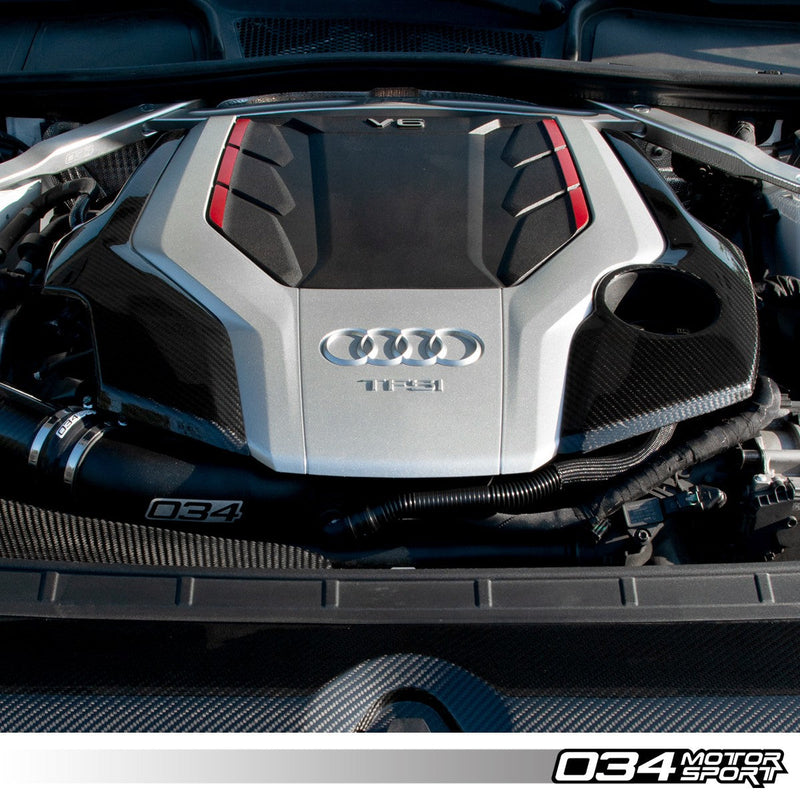 034MOTORSPORT CARBON FIBER ENGINE COVER, AUDI B9 3.0T ENGINES