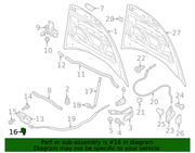 Genuine Porsche parts diagram