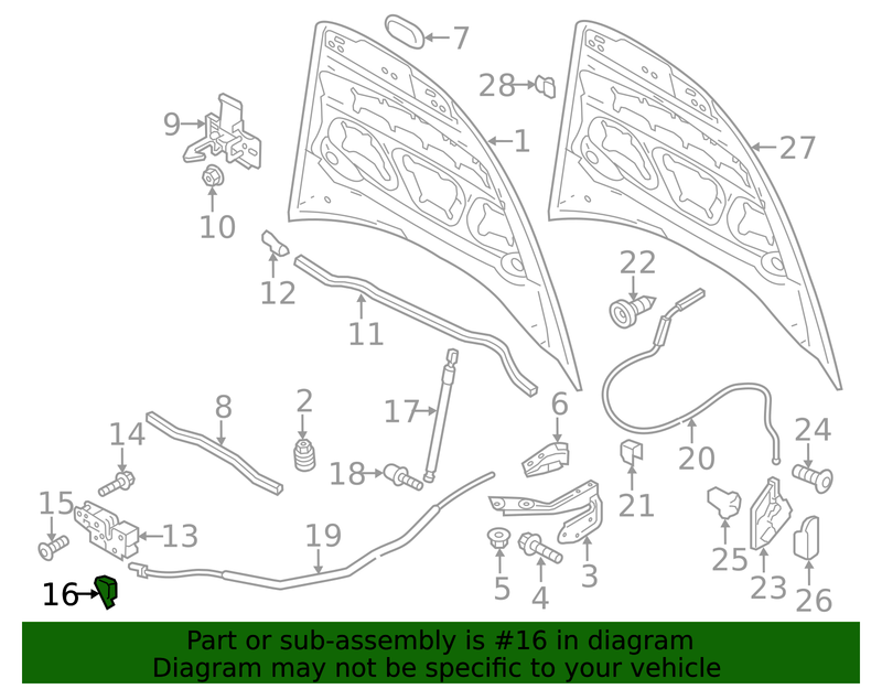 Genuine Porsche parts diagram