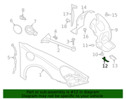 Genuine Porsche parts diagram