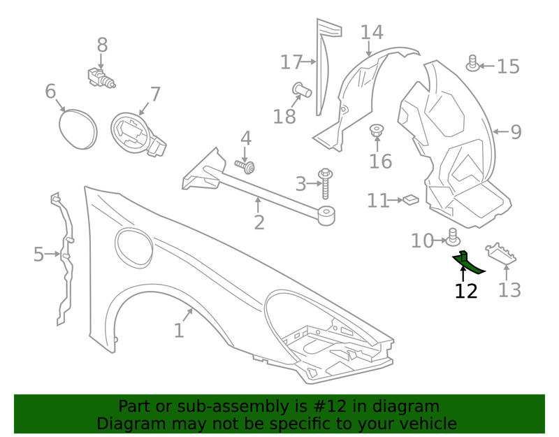 Genuine Porsche parts diagram