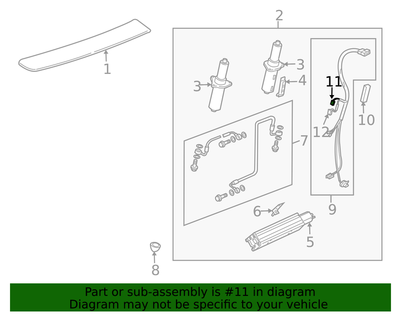 Genuine Porsche parts diagram