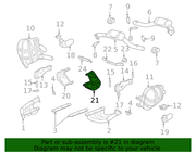 Genuine Porsche parts diagram