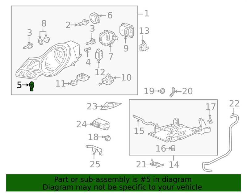 Genuine Porsche parts diagram