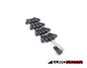 Conical Seat Tuner Spline Bolt Set - Medium Length Black