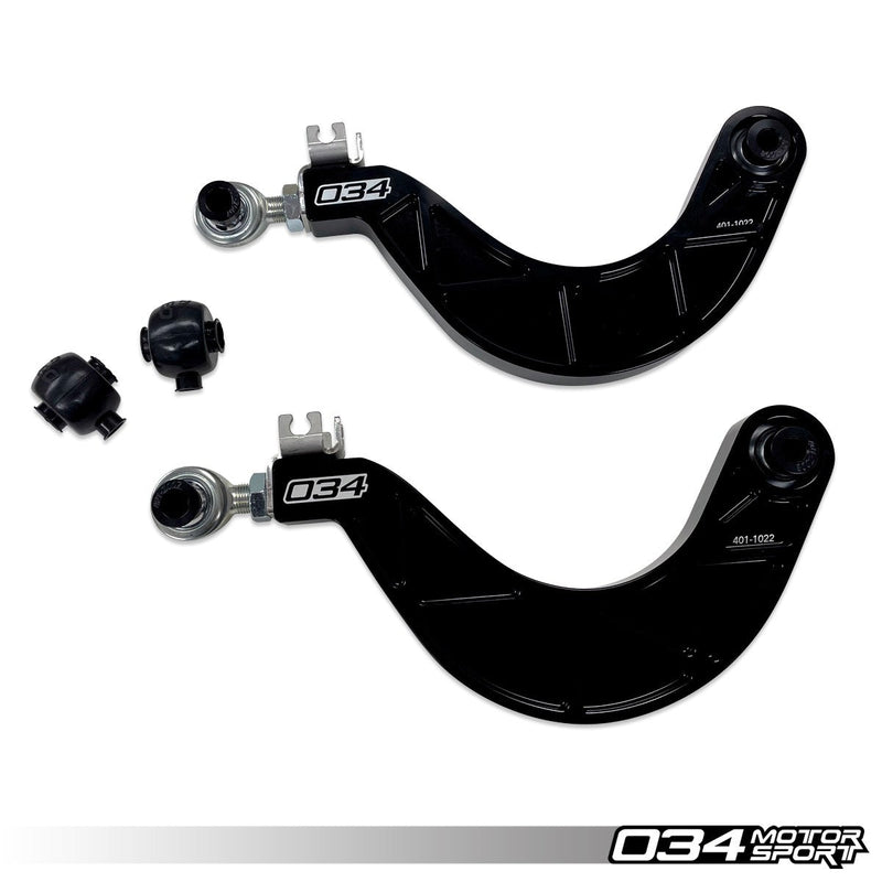 034MOTORSPORT REAR UPPER ADJUSTABLE CONTROL ARM PAIR, MOTORSPORT, 8J/8P/8V/8Y AUDI A3/S3/RS3/TT/TTS/TTRS, MK5/MK6/MK7/MK8 VW GOLF/JETTA/GTI/GLI